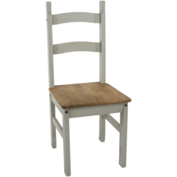 Core Products Corona Set of 2 Grey and Pine Dining Chair - Wilko - thumbnail 3