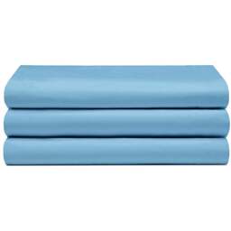 Serene Super King Sky Blue Flat Bed Sheet - Wilko - thumbnail 1