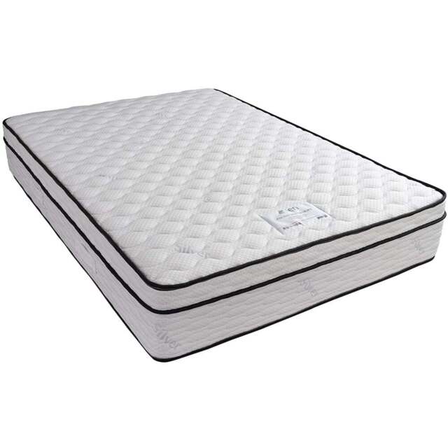 Eden Pacino King Size 1000 Pocket Spring Memory Mattress - White - Wilko - image 1