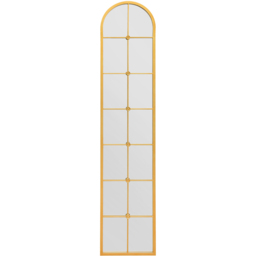 The Arcus Gold Arched Metal Leaner Wall Mirror 190 x 40cm - MirrorOutlet - Wilko - thumbnail 1
