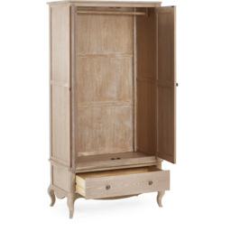 Julian Bowen Camille 2 Door Single Drawer Combination Wardrobe - Size: 2 Door, Single Drawer - Brown - Wilko - thumbnail 5