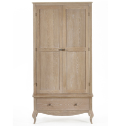 Julian Bowen Camille 2 Door Single Drawer Combination Wardrobe - Size: 2 Door, Single Drawer - Brown - Wilko - thumbnail 4