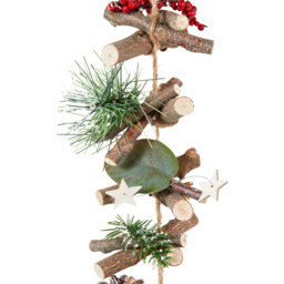 Bauble Pinecone Driftwood Garland - Natural - Wilko - thumbnail 3