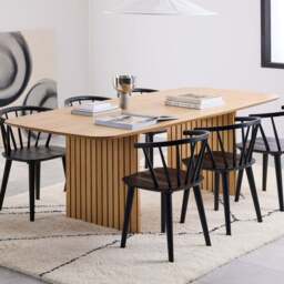 Florence Christo Rectangular 8 Seater Dining Table Oak - Brown - Furniture To Go - Wilko