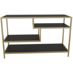 Decorotika Robins Industrial Gold and Grey TV Stand - Size: 75 x 120 x 39cm - Multi - Wilko - thumbnail 3