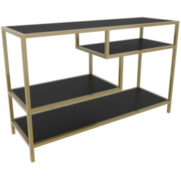 Decorotika Robins Industrial Gold and Grey TV Stand - Size: 75 x 120 x 39cm - Multi - Wilko - thumbnail 4