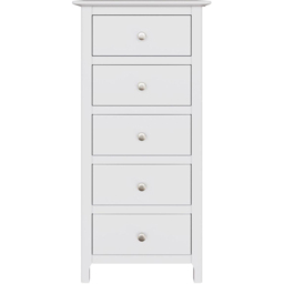 FWStyle Plama 5 Drawer White Ready Assembled Chest of Drawers - Wilko - thumbnail 4