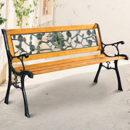 Costway 3 Seater Weatherproof Wooden Garden Bench - Multi - Wilko