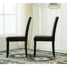 Set of 2 Black Faux Leather Dining Chair - MCC - Wilko - thumbnail 4