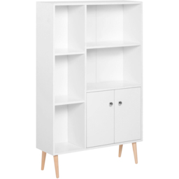 Portland 2 Door 5 Shelf White Bookcase - Wilko - thumbnail 3