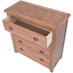 Padua 4 Drawer Light Brown Chest of Drawers with Brass Cup Handles - Wilko - thumbnail 5
