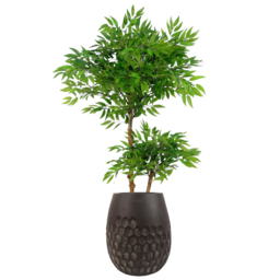 Leaf Grey Honeycomb Composite Planter 32 x 27cm - Size: 32 x 27 x 27cm - Wilko - thumbnail 3