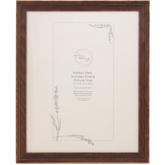 Haldon Wooden Frame Brown - Wilko - image 1