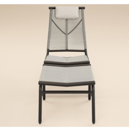 SOLACE+CO Esen Brown Garden Lounge Chair with Footstool - Size: 1 Seater - Wilko - thumbnail 4