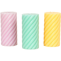 Pastel Twist Candle - Wilko - thumbnail 1