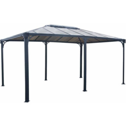 Palram Martinique 5000 4.9 x 3.5m Grey Bronze Garden Gazebo - Size: 4 x 5m - Palram Canopia - Wilko - thumbnail 3