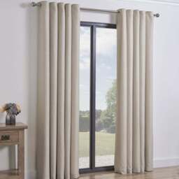 Taylor Blackout Eyelet Curtains - Natural/229cm - My - Wilko - thumbnail 4
