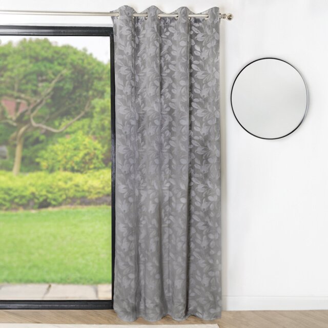 Serafina Velvet Panel CurtainGrey - Wilko - image 1
