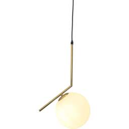 Sorrelis Griffin White E27 Pendant Lamp - Size: 28 x 28 x 35cm - Gold - Wilko