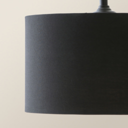 ValueLights Reni Black Fabric Drum Shade 3 Drop Bar Black Diner LED Ceiling Light - Size: 123.5 x 98 x 25cm - Wilko - thumbnail 4