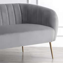 Matilda 2 Seater Grey Velvet Sofa - Artemis Home - Wilko - thumbnail 4