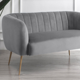 Matilda 2 Seater Grey Velvet Sofa - Artemis Home - Wilko - thumbnail 3