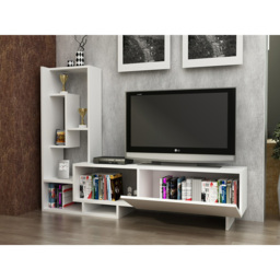 Decorotika Pega 6 Shelf White TV Unit - Size: 120 x 160 x 29.5cm - Wilko - thumbnail 6