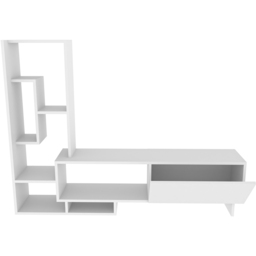 Decorotika Pega 6 Shelf White TV Unit - Size: 120 x 160 x 29.5cm - Wilko - thumbnail 3
