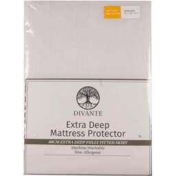 Divante Super King White Extra Deep Mattress Protector - Wilko - thumbnail 1