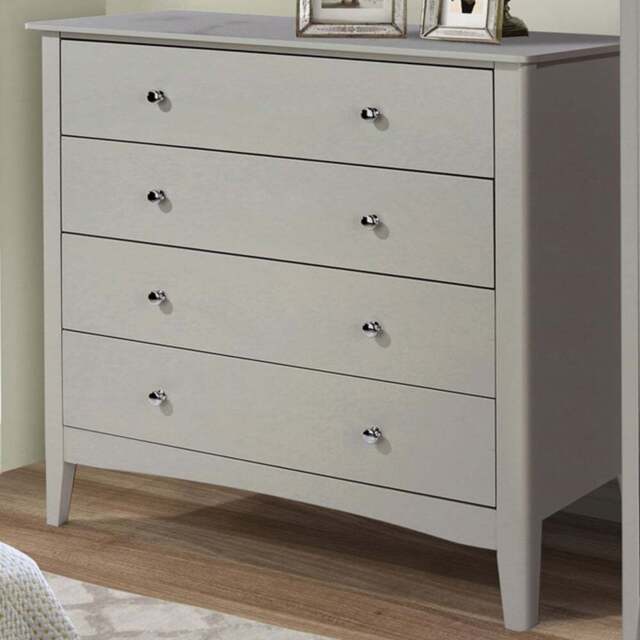 Como 4 Drawer Light Grey Chest of Drawers - Core Products - Wilko - image 1
