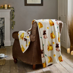Deyongs Natural Pumpkin Party Throw 140 x 180cm - Grey - Wilko - thumbnail 3