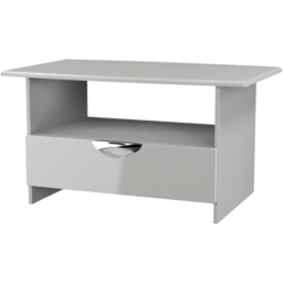 Crowndale Camden Single Drawer Single Shelf Grey Gloss and Dusk Grey Coffee Table Ready Assembled - Size: 50 x 93 x 59cm - Grey Gloss & Dusk Grey - Wi - thumbnail 5