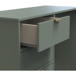 Crowndale 4 Drawer Reed Green Dressing Table - Wilko - thumbnail 6