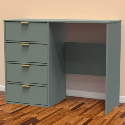 Crowndale 4 Drawer Reed Green Dressing Table - Wilko - thumbnail 1