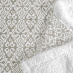Velosso Grey Aztec Sherpa Backed Throw 130 x 180cm - Size: 130 x 180 x 1cm - Wilko - thumbnail 4