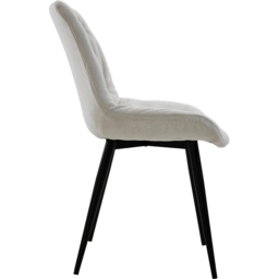 Living and Home White Teddy Fleece Dining Chair - Size: 87 x 54 x 59cm - Wilko - thumbnail 4