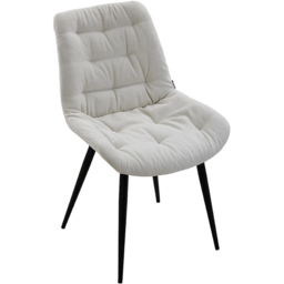 Living and Home White Teddy Fleece Dining Chair - Size: 87 x 54 x 59cm - Wilko - thumbnail 3