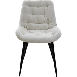 Living and Home White Teddy Fleece Dining Chair - Size: 87 x 54 x 59cm - Wilko - thumbnail 5