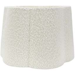 ValueLights Amy Cream Boucle Scallop Lamp Shade - Wilko