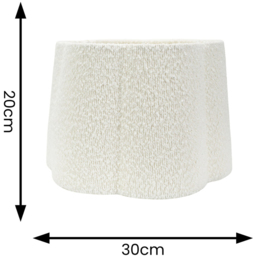 ValueLights Amy Cream Boucle Scallop Lamp Shade - Wilko - thumbnail 5