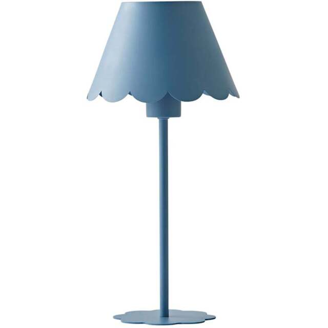 ValueLights Hattie Blue Scallop Rechargeable Table Lamp - Size: 40 x 19 x 19cm - Wilko - image 1
