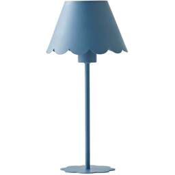 ValueLights Hattie Blue Scallop Rechargeable Table Lamp - Size: 40 x 19 x 19cm - Wilko - thumbnail 1