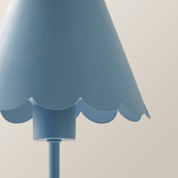 ValueLights Hattie Blue Scallop Rechargeable Table Lamp - Size: 40 x 19 x 19cm - Wilko - thumbnail 5