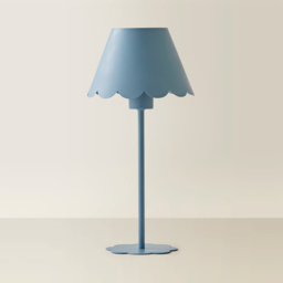 ValueLights Hattie Blue Scallop Rechargeable Table Lamp - Size: 40 x 19 x 19cm - Wilko - thumbnail 4