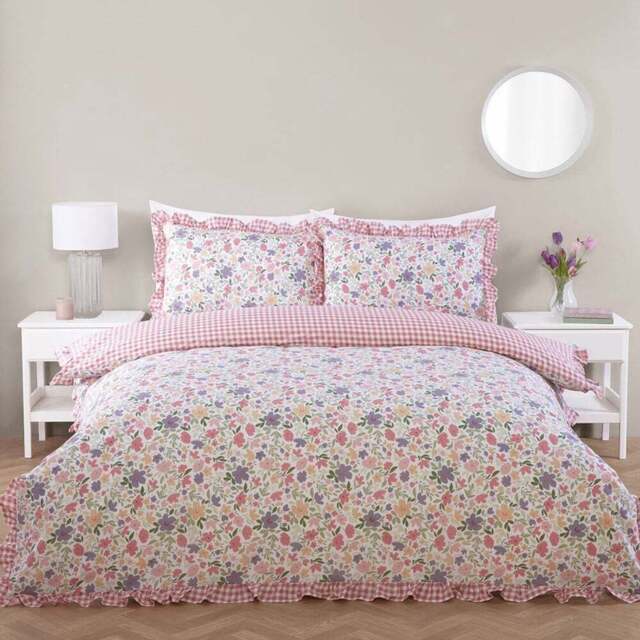 Ayva Floral Duvet Set - Multicolour/Superking - Size: Super King - Wilko - image 1