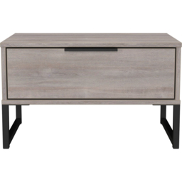 Crowndale Hong Kong Single Drawer Grey Oak Wide Side Table Ready Assembled - Size: 43 x 58 x 40cm - Wilko - thumbnail 3