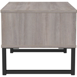Crowndale Hong Kong Single Drawer Grey Oak Wide Side Table Ready Assembled - Size: 43 x 58 x 40cm - Wilko - thumbnail 4