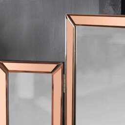 CARME Home Paloma Rosegold Luxury Tri-Fold Folding Tabletop Mirror Vanity - Size: 10.6 x 87 x 72cm - Wilko - thumbnail 5