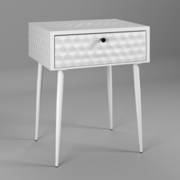 Core Products Saturn Single Drawer White and Gold Metal Bedside Cabinet - Wilko - thumbnail 6