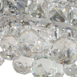 Living and Home 27 inch White Crystal Square Modern Fancy LED Ceiling Light with Remote - Size: 21 x 50 x 50cm - Wilko - thumbnail 5